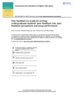 Peer feedback on academic writing: undergraduate students’ peer feedback role, peer feedback perceptions and essay performance
