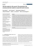 3D skin models for 3R research: The potential of 3D reconstructed skin models to study skin barrier function