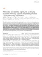 Molecular and cellular signatures underlying superior immunity against Bordetella pertussis upon pulmonary vaccination