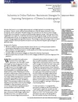 Inclusivity in online platforms: Recruitment strategies for improving participation of diverse sociodemographic groups