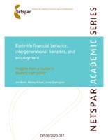 Early-life financial behavior, intergenerational transfers, and employment: Insights from a nudge in student loan policy.