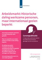 Arbeidsmarkt: historische daling werkzame personen, maar internationaal gezien beperkt.