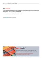 Inhomogeneous superconductivity and quasilinear magnetoresistance at amorphous LaTiO3/SrTiO3 interfaces