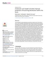 A 3D brain unit model to further improve prediction of local drug distribution within the brain