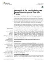 Homophily in personality enhances group success among real-life friends