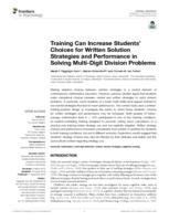 Training Can Increase Students’ Choices for Written Solution Strategies and Performance in Solving Multi-Digit Division Problems