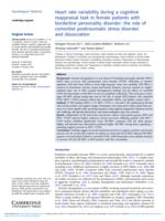 Heart rate variability during a cognitive reappraisal task in female patients with borderline personality disorder: the role of comorbid posttraumatic stress disorder and dissociation