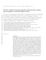 The first sample of spectroscopically confirmed ultra-compact massive galaxies in the Kilo Degree Survey