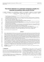 First direct detection of a polarized companion outside a resolved circumbinary disk around CS Chamaeleonis