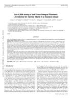 An ALMA study of the Orion Integral Filament. I. Evidence for narrow fibers in a massive cloud