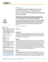 Cost-effectiveness of longer-term versus shorter-term provision of antibiotics in patients with persistent symptoms attributed to Lyme disease