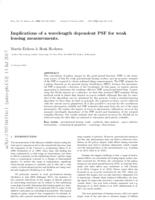 Implications of a wavelength-dependent PSF for weak lensing measurements