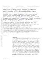 High-resolution SMA imaging of bright submillimetre sources from the SCUBA-2 Cosmology Legacy Survey