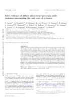 First evidence of diffuse ultra-steep-spectrum radio emission surrounding the cool core of a cluster