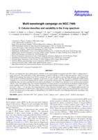 Multi-wavelength campaign on NGC 7469. II. Column densities and variability in the X-ray spectrum