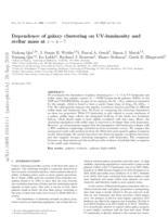 Dependence of galaxy clustering on UV luminosity and stellar mass at  z  4-7