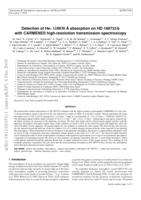 Detection of He I λ 10830 A absorption on HD 189733 b with CARMENES high-resolution transmission spectroscopy