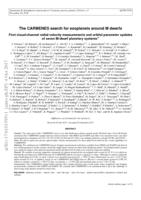 The CARMENES search for exoplanets around M dwarfs. First visual-channel radial-velocity measurements and orbital parameter updates of seven M-dwarf planetary systems