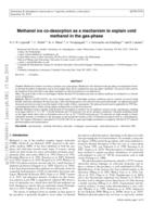 Methanol ice co-desorption as a mechanism to explain cold methanol in the gas-phase