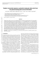 Sulphur monoxide exposes a potential molecular disk wind from the planet-hosting disk around HD100546