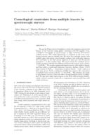 Cosmological constraints from multiple tracers in spectroscopic surveys