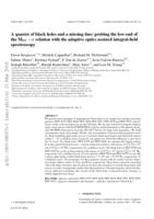 A quartet of black holes and a missing duo: probing the low end of the M BH-σ relation with the adaptive optics assisted integral-field spectroscopy