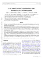 X-ray radiative transfer in protoplanetary disks. The role of dust and X-ray background fields