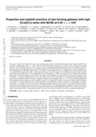 Properties and redshift evolution of star-forming galaxies with high [O III]/[O II] ratios with MUSE at 0.28 < z < 0.85