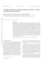 A simple model for molecular hydrogen chemistry coupled to radiation hydrodynamics