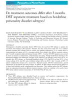 Do treatment outcomes differ after 3 months DBT inpatient treatment based on borderline personality disorder subtypes?