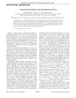 Computational speedups using small quantum devices