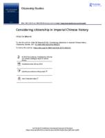 Considering citizenship in imperial Chinese history