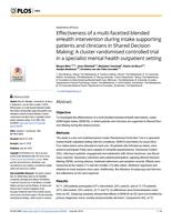 Effectiveness of a multi-facetted blended eHealth intervention during intake supporting patients and clinicians in Shared Decision Making: A cluster randomised controlled trial in a specialist mental health outpatient setting.
