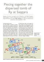 Piecing Together the Dispersed Tomb of Ry at Saqqara