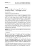 Identifying agents of change: Simplification of possessive marking in Abui-Malay bilinguals