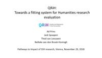 QRiH: Towards a fitting system for humanities research evaluation .