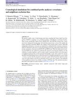 Cosmological simulations for combined-probe analyses: covariance and neighbour-exclusion bias