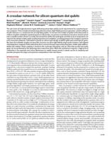 A crossbar network for silicon quantum dot qubits