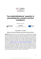 Tax Administrations’ Capacity in Preventing Tax Evasion and Tax Avoidance