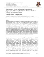 Assessment of factors influencing acquisition and deployment of technical facilities in maternal healthcare delivery in Osun State, Nigeria