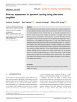 Process assessment in dynamic testing using electronic tangibles