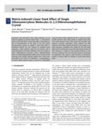 Matrix-induced linear Stark effect of single dibenzoterrylene molecules in 2,3-dibromonaphthalene crystal