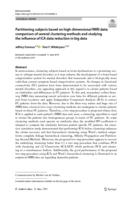 Partitioning subjects based on high-dimensional fMRI data: comparison of several clustering methods and studying the influence of ICA data reduction in big data