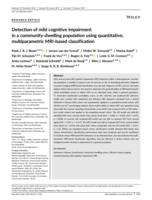 Detection of mild cognitive impairment in a community-dwelling population using quantitative, multiparametric MRI-based classification