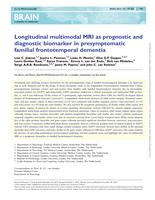 Longitudinal multimodal MRI as prognostic and diagnostic biomarker in presymptomatic familial frontotemporal dementia