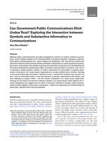 Can Government Public Communications Elicit Undue Trust? Exploring the Interaction between Symbols and Substantive Information in Communications
