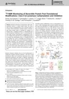 19F NMR Monitoring of Reversible Protein Post‐Translational Modifications: Class D β‐Lactamase Carbamylation and Inhibition