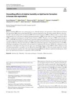 Unravelling effects of relative humidity on lipid barrier formation in human skin equivalents