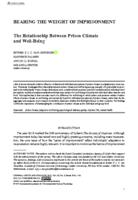 Bearing the weight of imprisonment: The relationship between prison climate and well-being