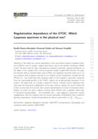 Regularization dependence of the OTOC : Which Lyapunov spectrum is the physical one?